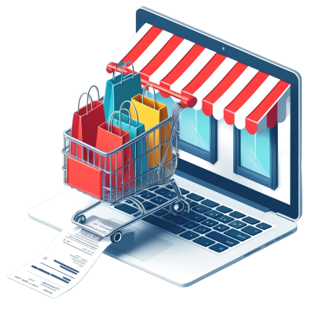 Online shopping illustration
